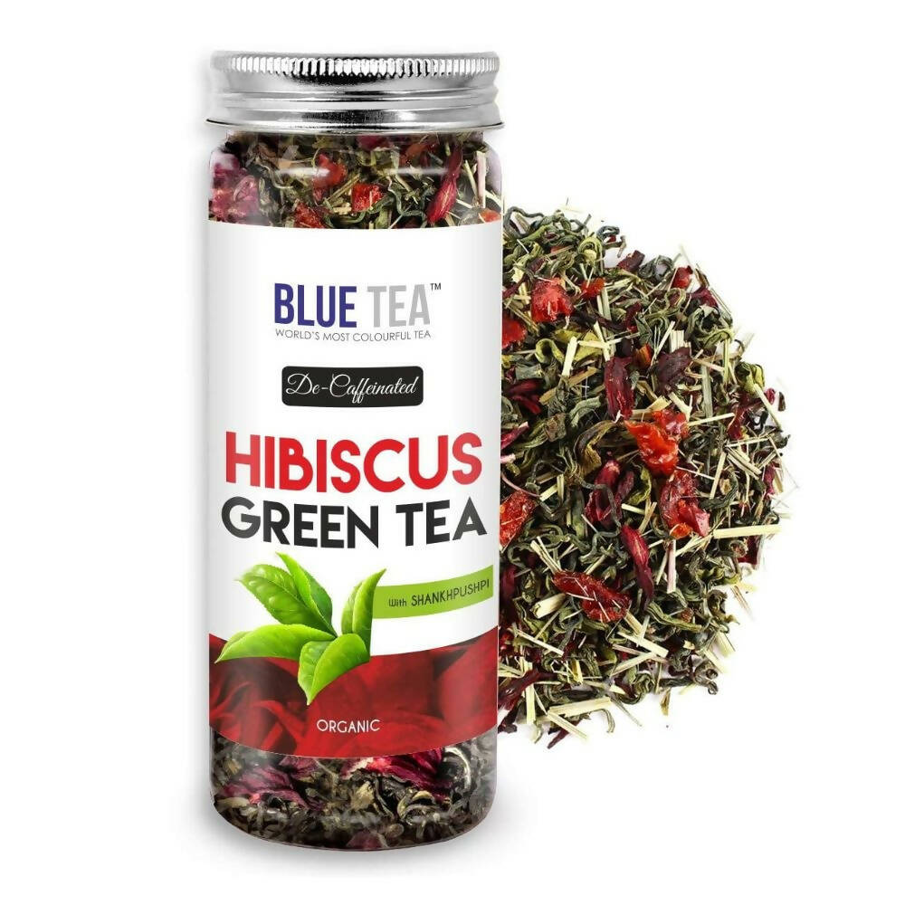 Blue Tea Organic Hibiscus Green Tea - Distacart