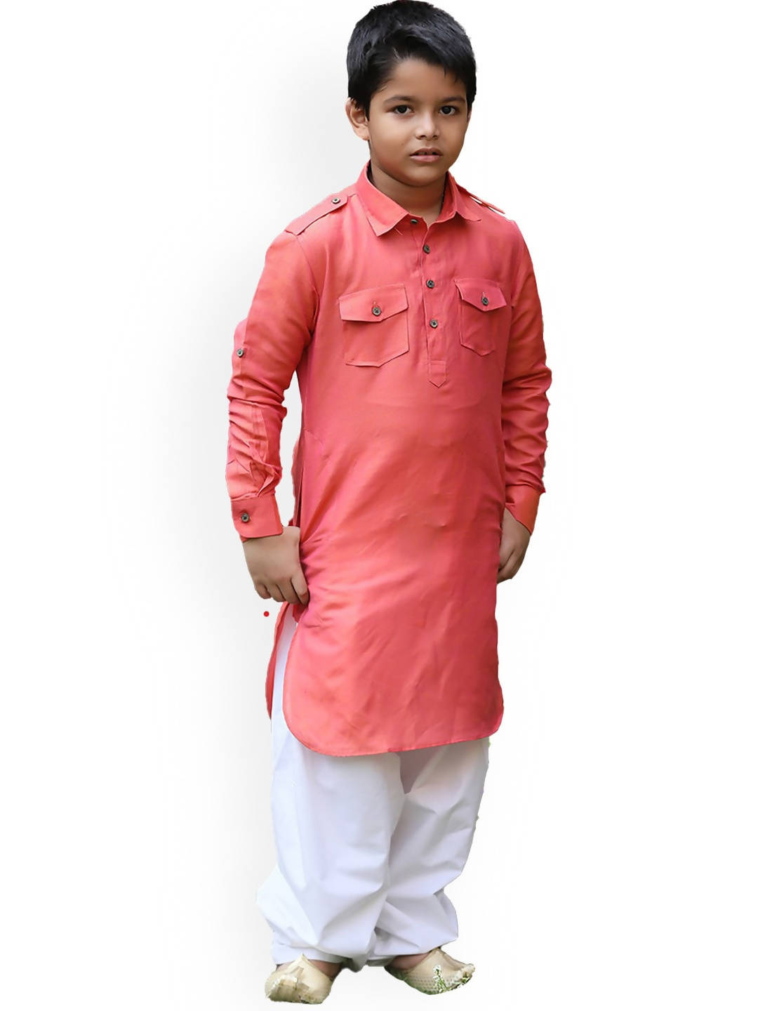 Manyavar Boys Orange Kurta with Pyjamas - Distacart