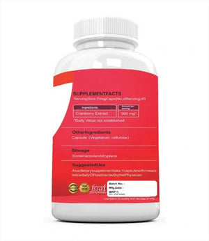Ramini Bio Nutrition Cranberry 500mg Veg Capsules - Distacart