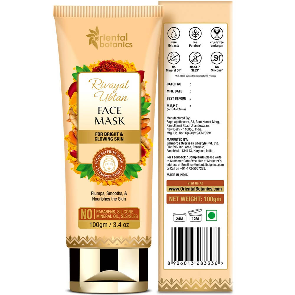 Oriental Botanics Rivayat Ubtan Face Mask