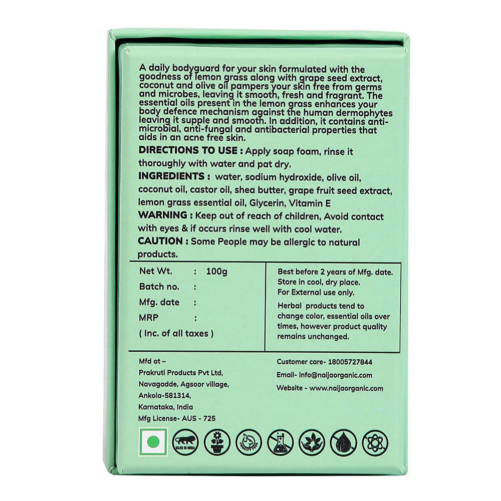 Naija Organic Lemongrass Germfree Skin Soap