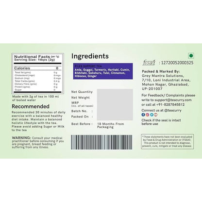 Teacurry Piles Support Tea Bags - Distacart
