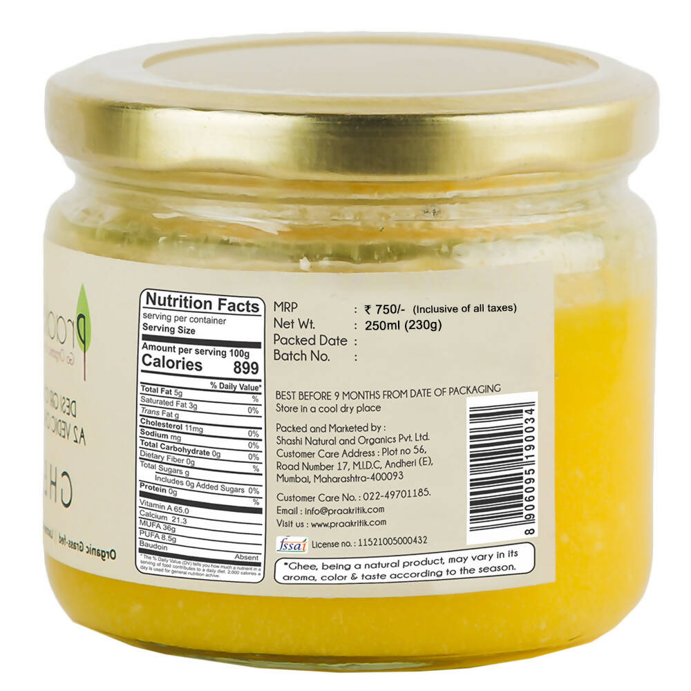 Praakritik Natural Desi Gir Cow A2 Ghee - Distacart
