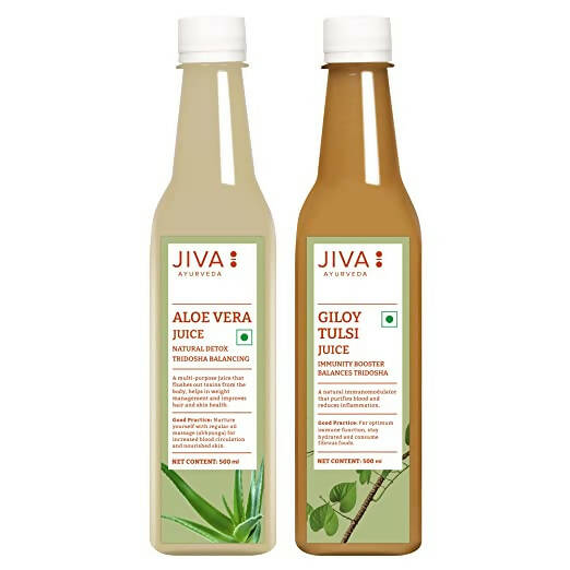 Jiva Ayurveda Aloe Vera Juice and Giloy Juice Combo - Distacart