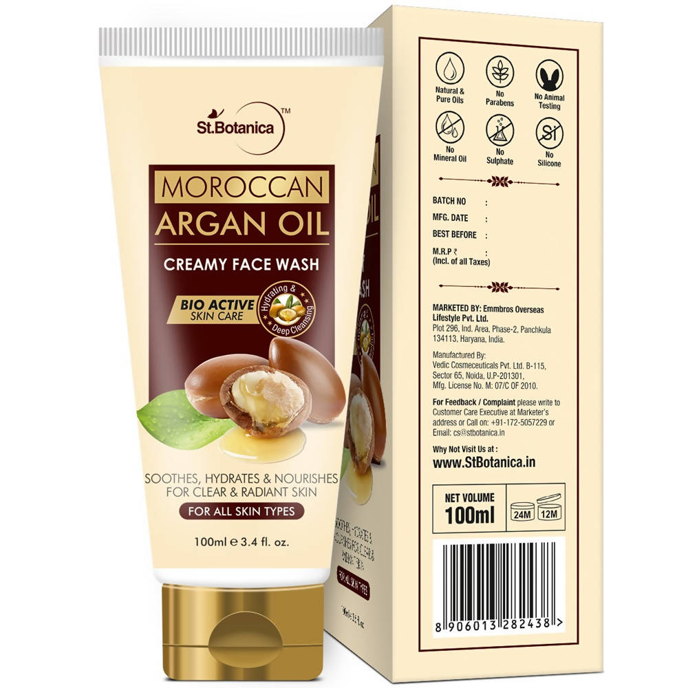St.Botanica Moroccan Argan Oil Creamy Face Wash