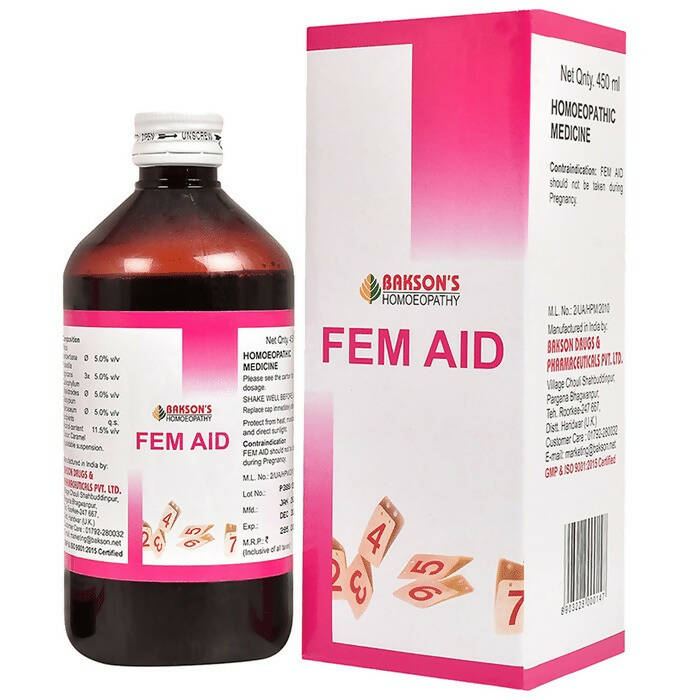 Bakson's Homeopathy Fem Aid Syrup - Distacart