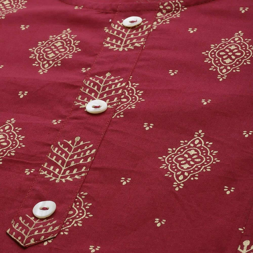 Anubhutee Women's Cotton Regular Straight Pink Kurta - Distacart