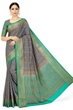 Thumbnail for Mimosa Women's Charcoal Grey Patola Art Silk Saree - Distacart