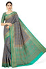 Mimosa Women's Charcoal Grey Patola Art Silk Saree - Distacart