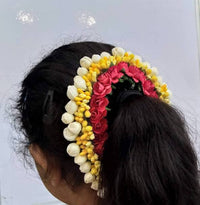 Thumbnail for Red & Yellow Flower Hair Gajra