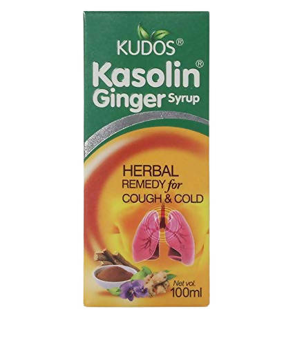 Kudos Ayurveda Kasolin Ginger Syrup Herbal Remedy for Cough &amp; Cold