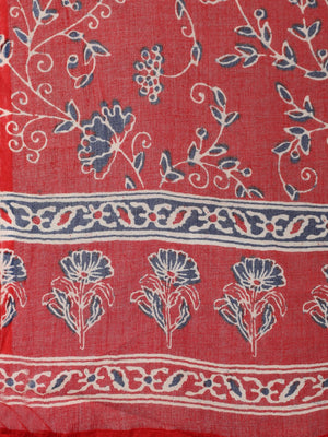 NOZ2TOZ Women Red & Blue Floral Printed Kurta Set With Palazo & Dupatta - Distacart