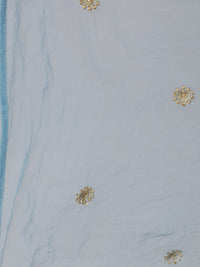 Thumbnail for NOZ2TOZ Women Blue & Gold Printed Kurta Set With Plazo & Dupatta - Distacart