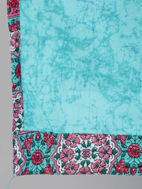 Thumbnail for NOZ2TOZ Women Pink & Blue Printed Kurta Set With Plazo & Dupatta - Distacart