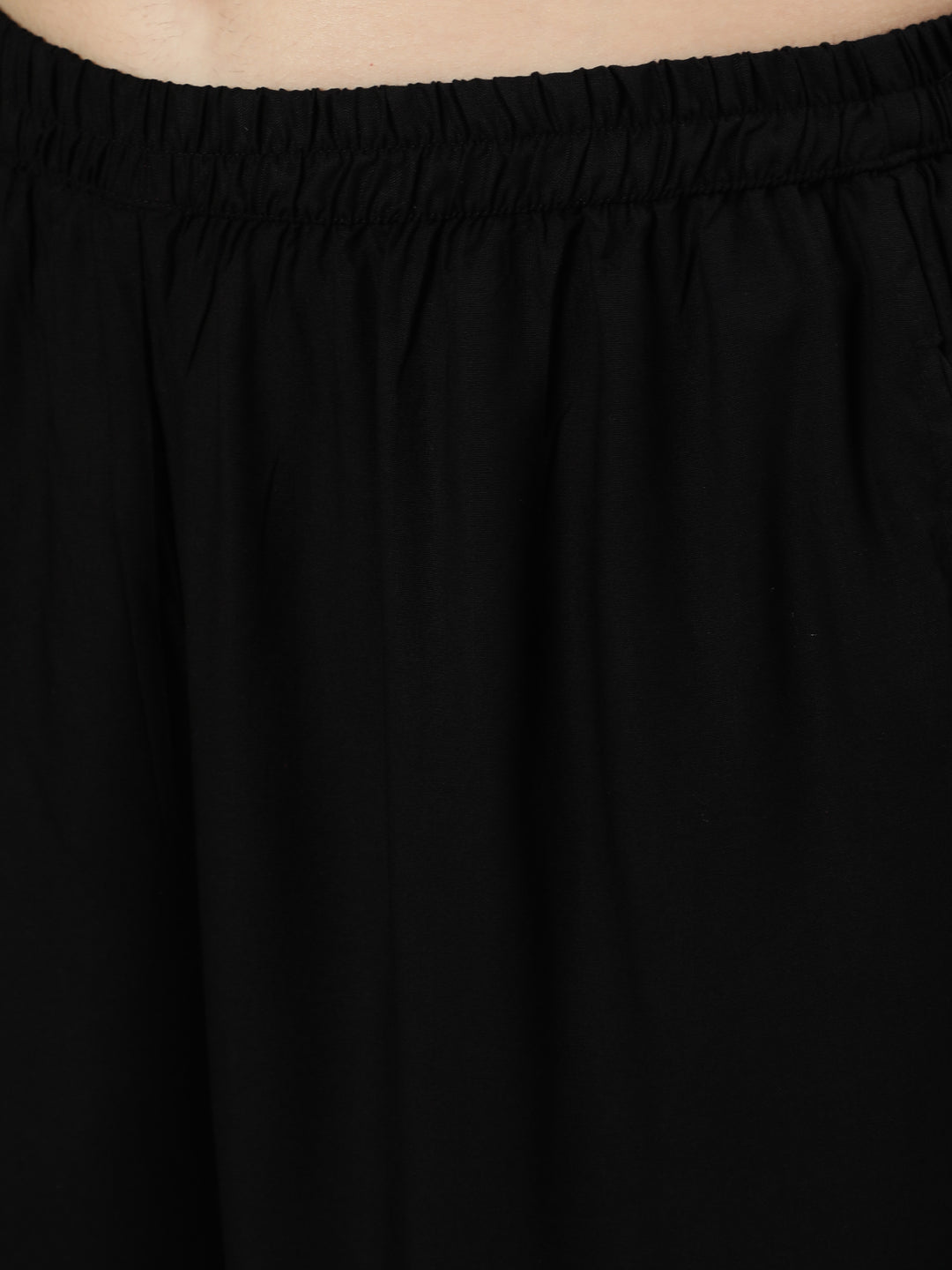 NOZ2TOZ Women Black Embroidered Straight Kurta With Plazo & Dupatta - Distacart