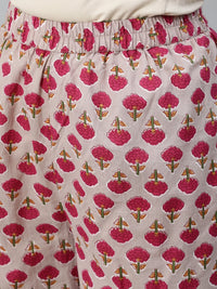 Thumbnail for NOZ2TOZ Women Burgundy Printed Flared Kurta With Trouser & Dupatta - Distacart