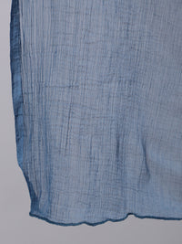 Thumbnail for NOZ2TOZ Women Blue Printed Flared Kurta With Palazzo And Dupatta - Distacart
