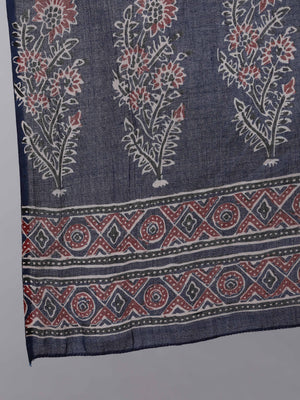 NOZ2TOZ Women Blue Ethnic Printed Kurta With Trouser And Dupatta - Distacart
