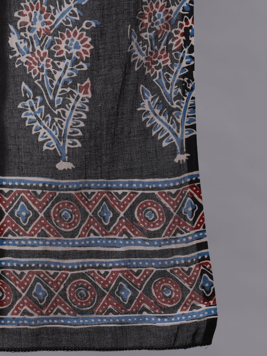 NOZ2TOZ Women Black Ethnic Printed Kurta With Trouser And Dupatta - Distacart