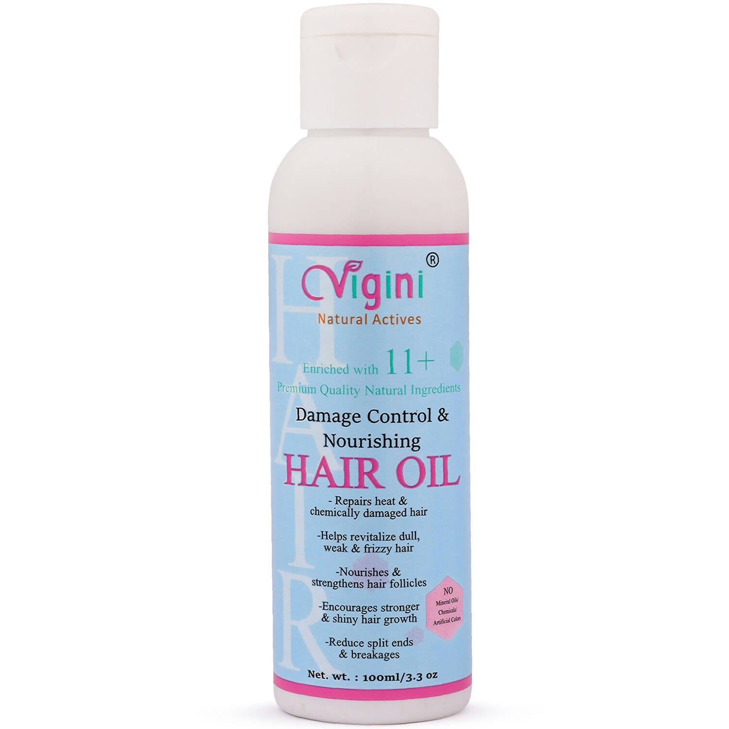 Vigini Damage Repair Nourishing Hair Care Tonic Oil with Keratin, Brahmi, Coconut Oil - Distacart