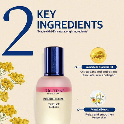 L'Occitane Immortelle Reset Triphase Essence - Distacart