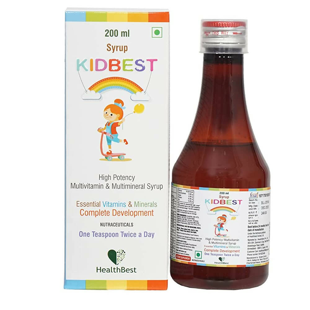 HealthBest Kidbest Multivitamin & Multimineral Syrup for Kids - Distacart