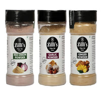 Thumbnail for Zilli's Kitchen Combo-Onion Powder, Ginger Powder & Garlic Powder - Distacart