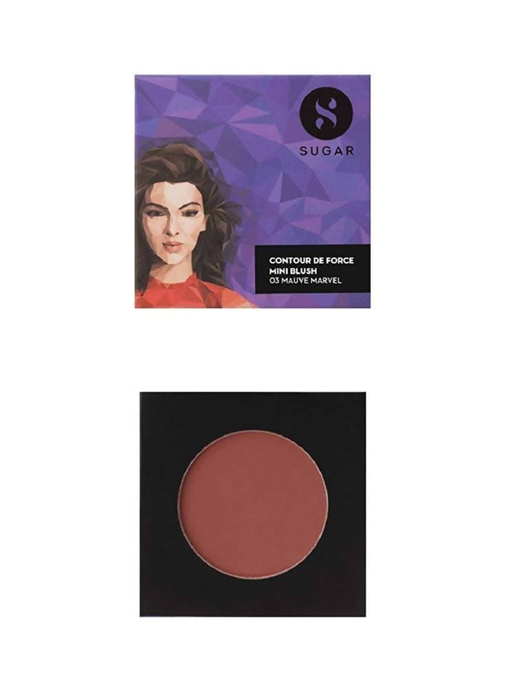 Sugar Cosmetics Contour De Force Mini Blush - 03 Mauve Marvel - Distacart