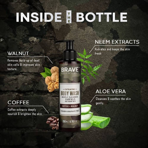 Brave Essentials Exfoliating Body Wash - Distacart