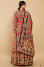 Thumbnail for Women's Partywear Designer Red Soft Dola Silk Anarkali suit with Dupatta - Kalishta - Distacart