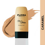 Thumbnail for Flicka Blend & Shine Foundation - Caramel - Distacart