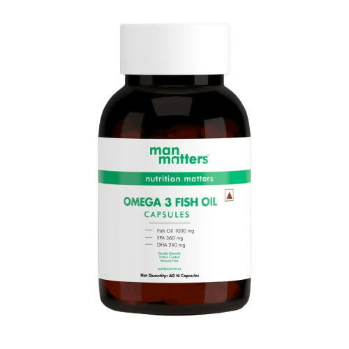 Man Matters Double Strength Omega 3 Fish Oil Softgel Capsules - Distacart