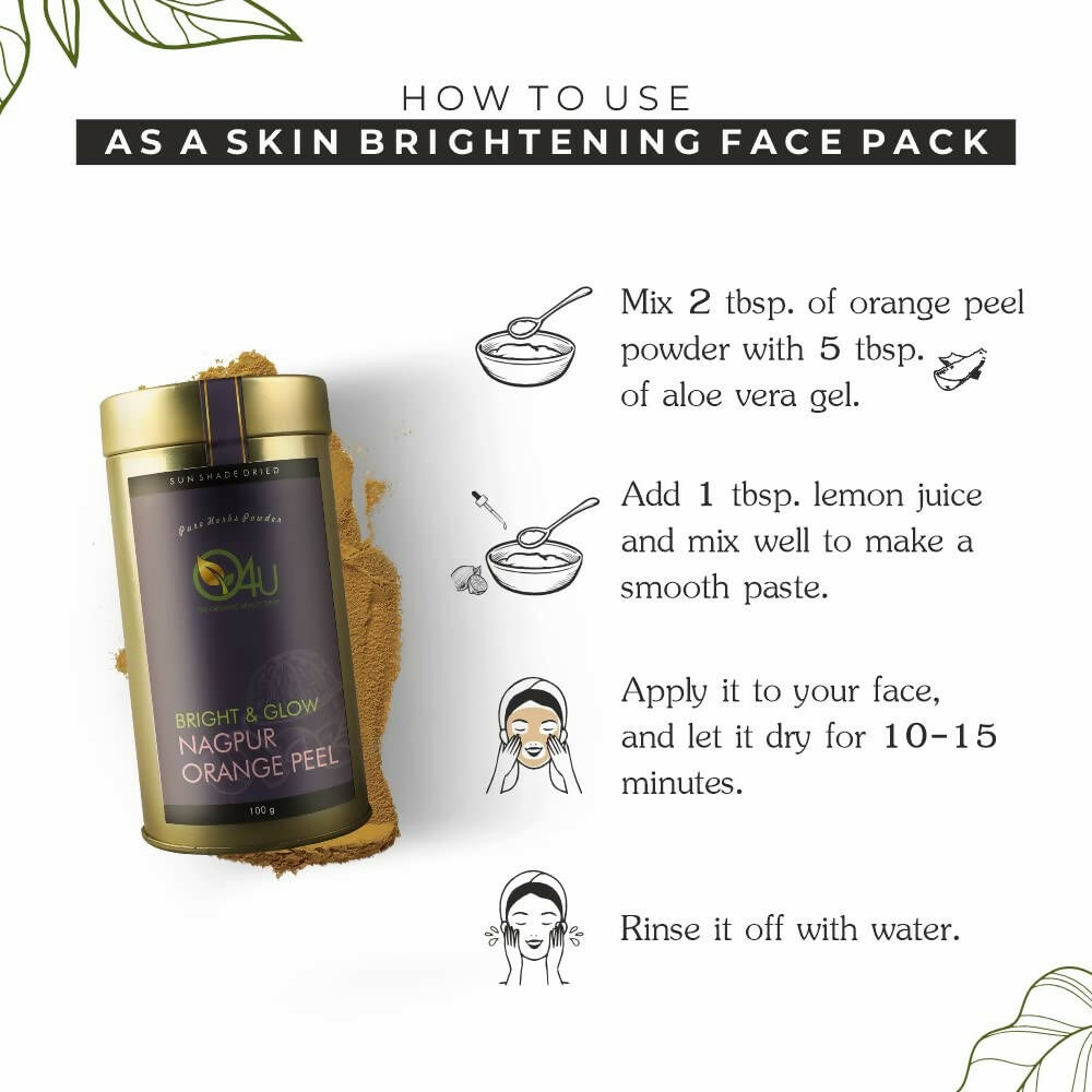 O4U Nagpur Orange Peel Powder for Bright & Glowing Skin - Distacart