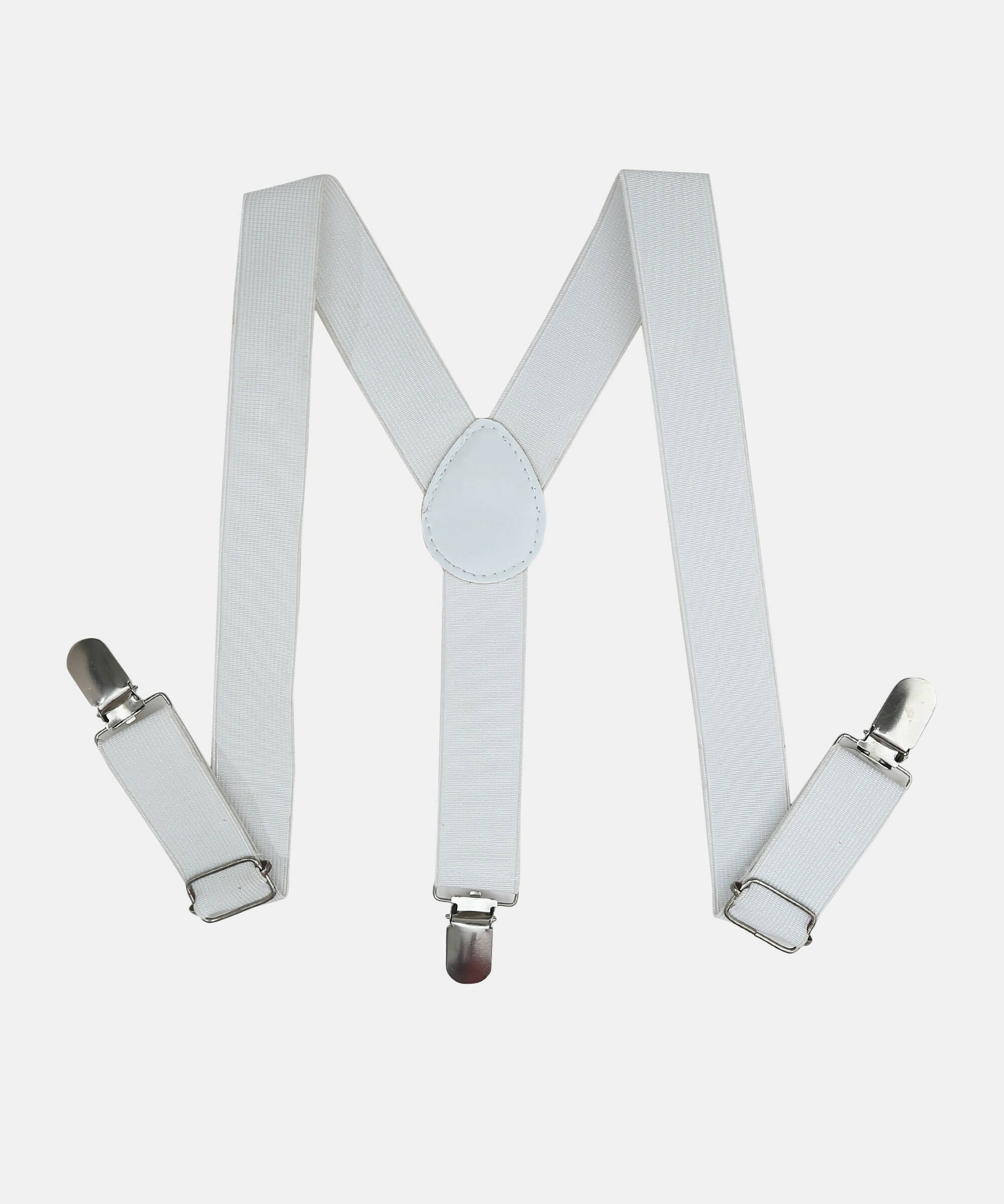 Manet Boys Solid Suspenders - White - Distacart