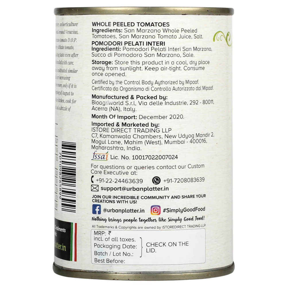 Urban Platter San Marzano Tomatoes Of Agro Sarnese - Whole Peeled