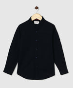 Thumbnail for Manet Boys Full Sleeves Solid Shirt - Navy Blue - Distacart