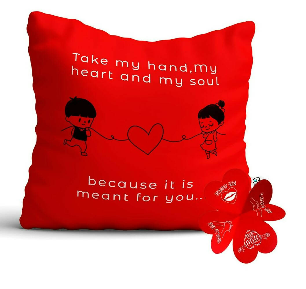 Paperholic Creations Take My Heart Printed Valentine Printed Cushion Cover - Distacart