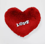 Thumbnail for Heart Shape Pillow Fur Cushion (Red) - Distacart
