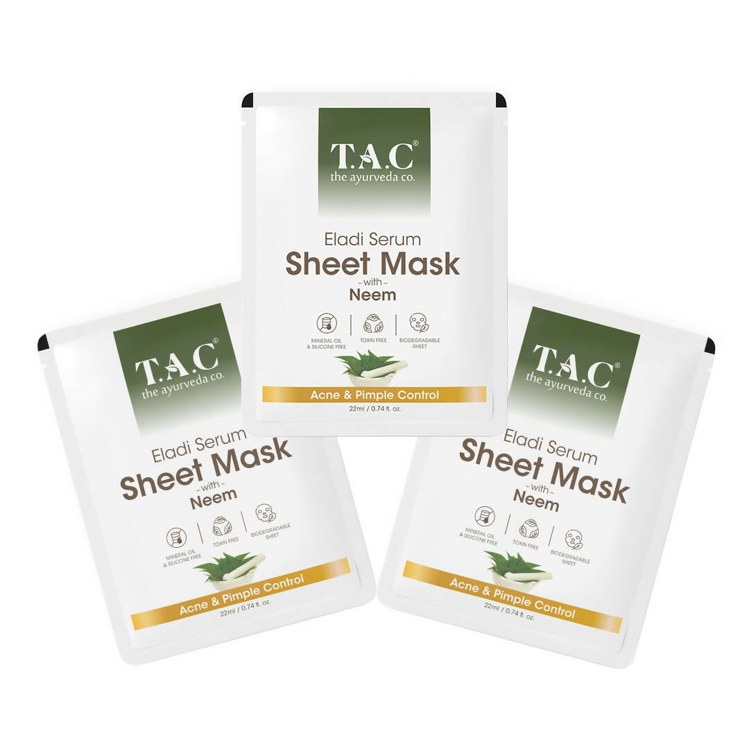 TAC - The Ayurveda Co. Eladi Serum Sheet Mask with Neem - Distacart