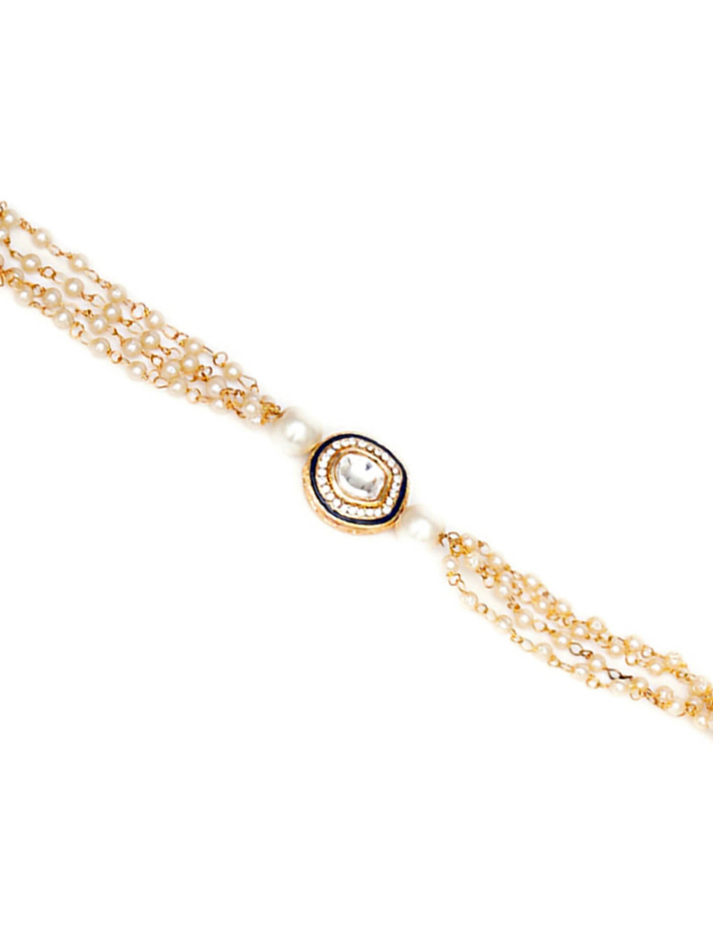 Designer kundan Rakhi - Ruby Raang - Distacart