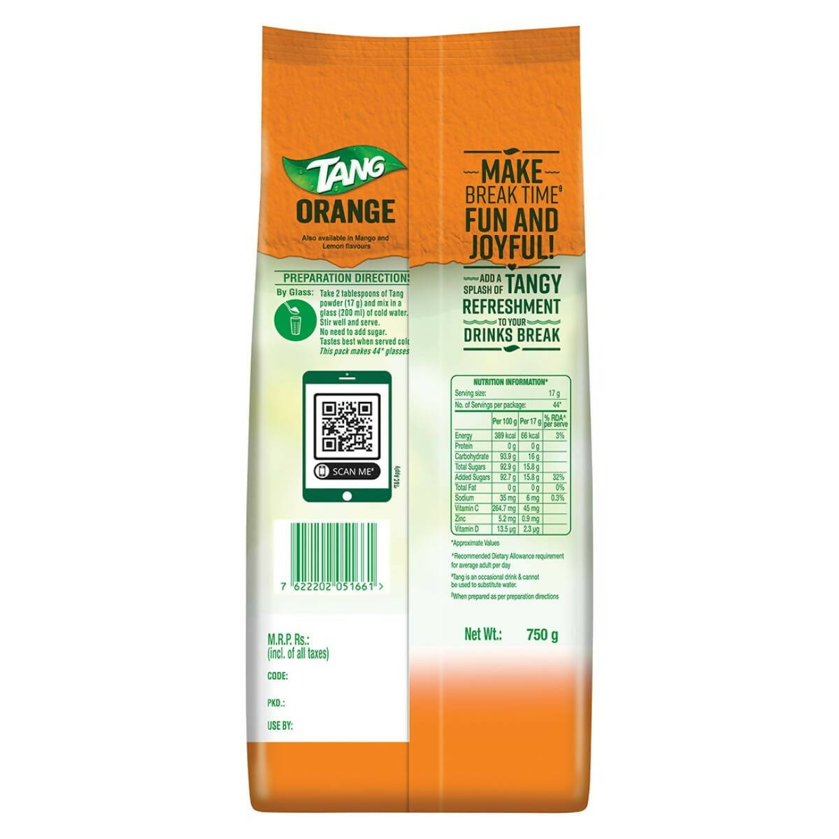 Tang Orange Instant Drink Mix - Distacart