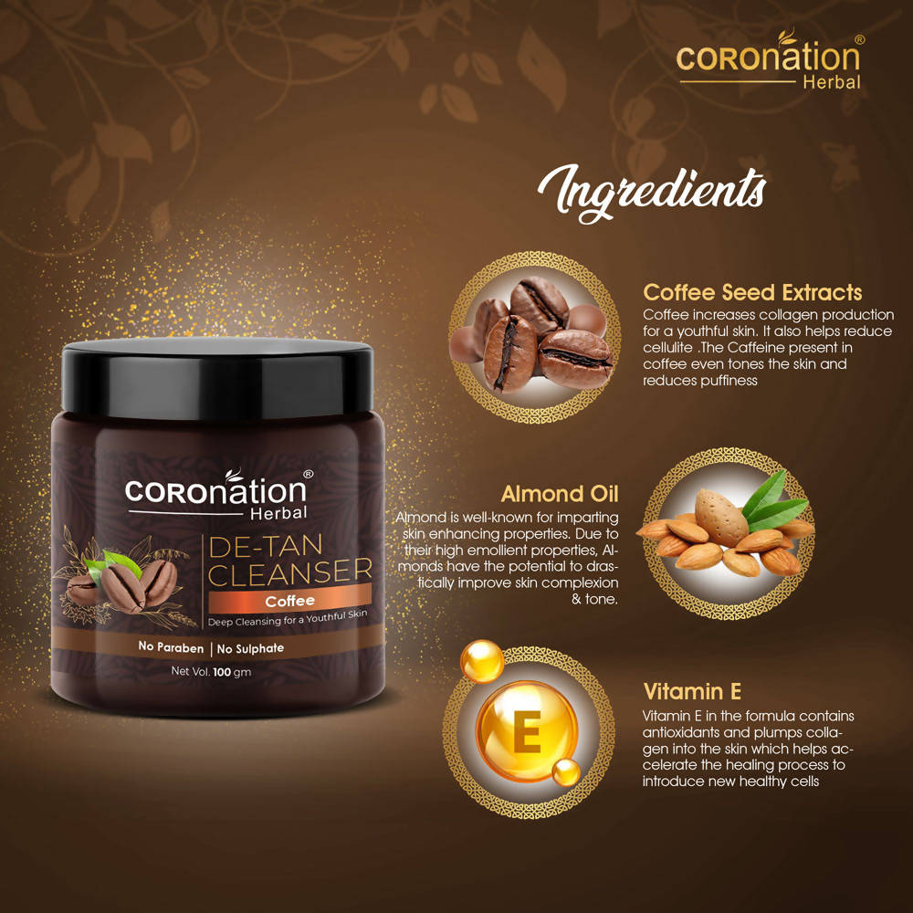 Coronation Herbal Coffee De-Tan Cleanser - Distacart
