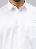 Thumbnail for Ramraj Cotton Mens Half Sleeve White Shirt Plus Size - Breeze Cotton - Distacart