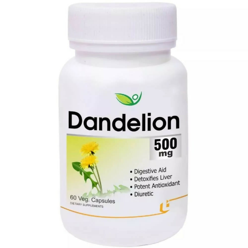 Biotrex Dandelion 500mg Veg Capsules - Distacart