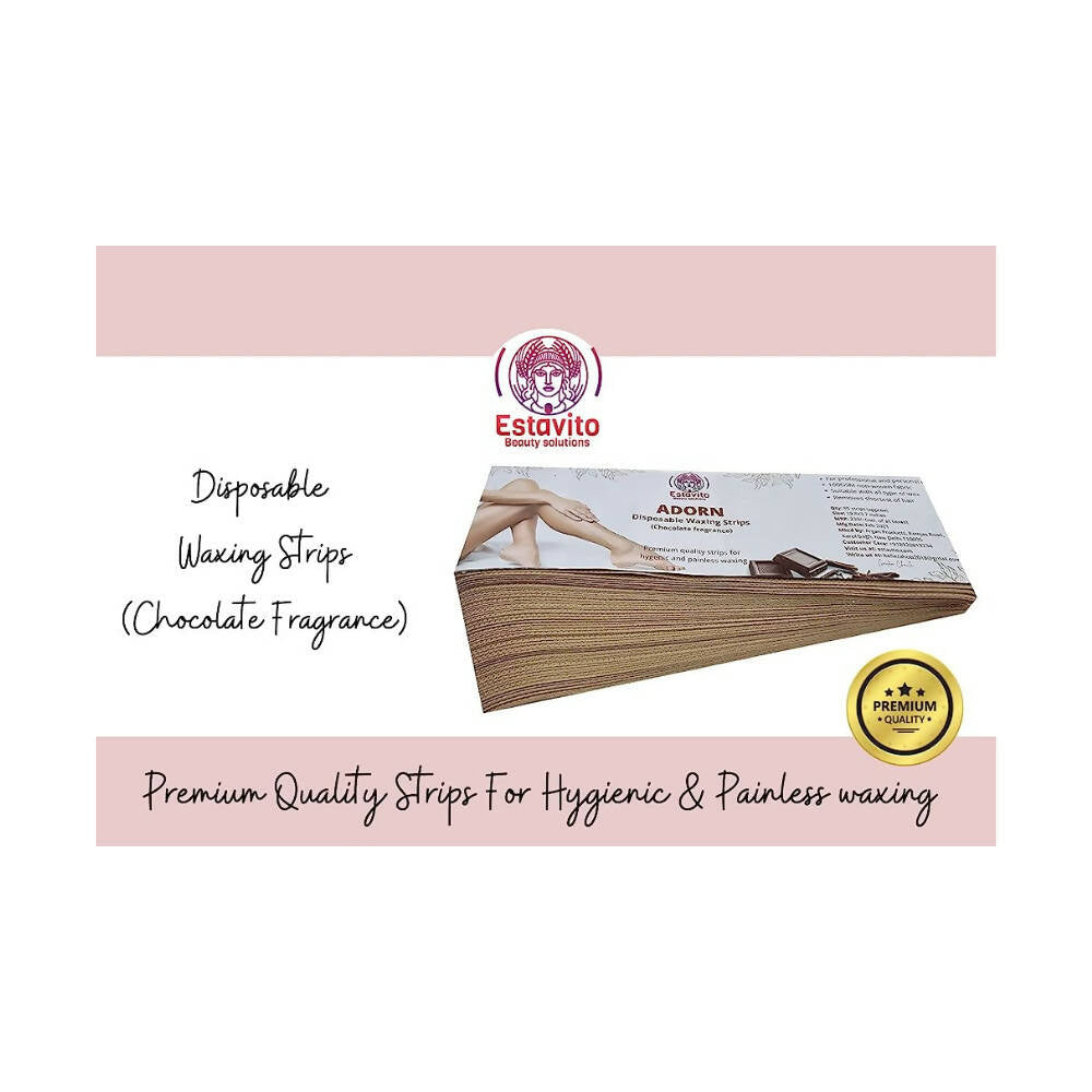 Estavito Adorn Wax Strips Hair Remover-Chocolate Fragranced - Distacart