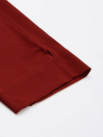 Thumbnail for Janasya Maroon Kurta with Trousers & With Dupatta - Distacart