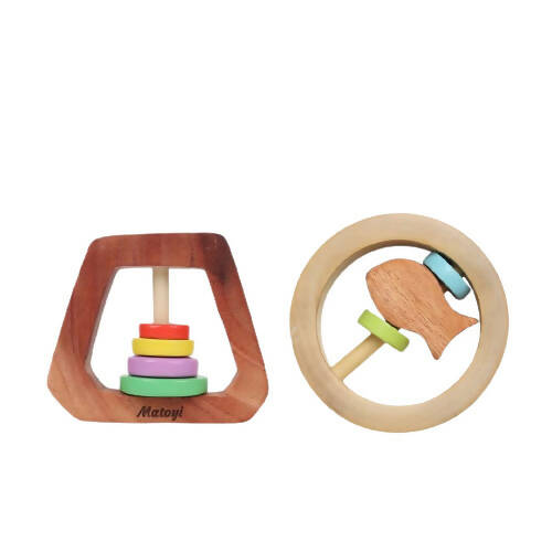 Matoyi Rattles Combo For Kids - (Trapezium & Fish) - Distacart