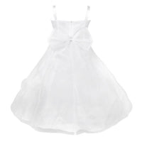 Thumbnail for Asmaani Baby Girl's White Colour Satin A-Line Maxi Full Length Dress (AS-DRESS_22087) - Distacart