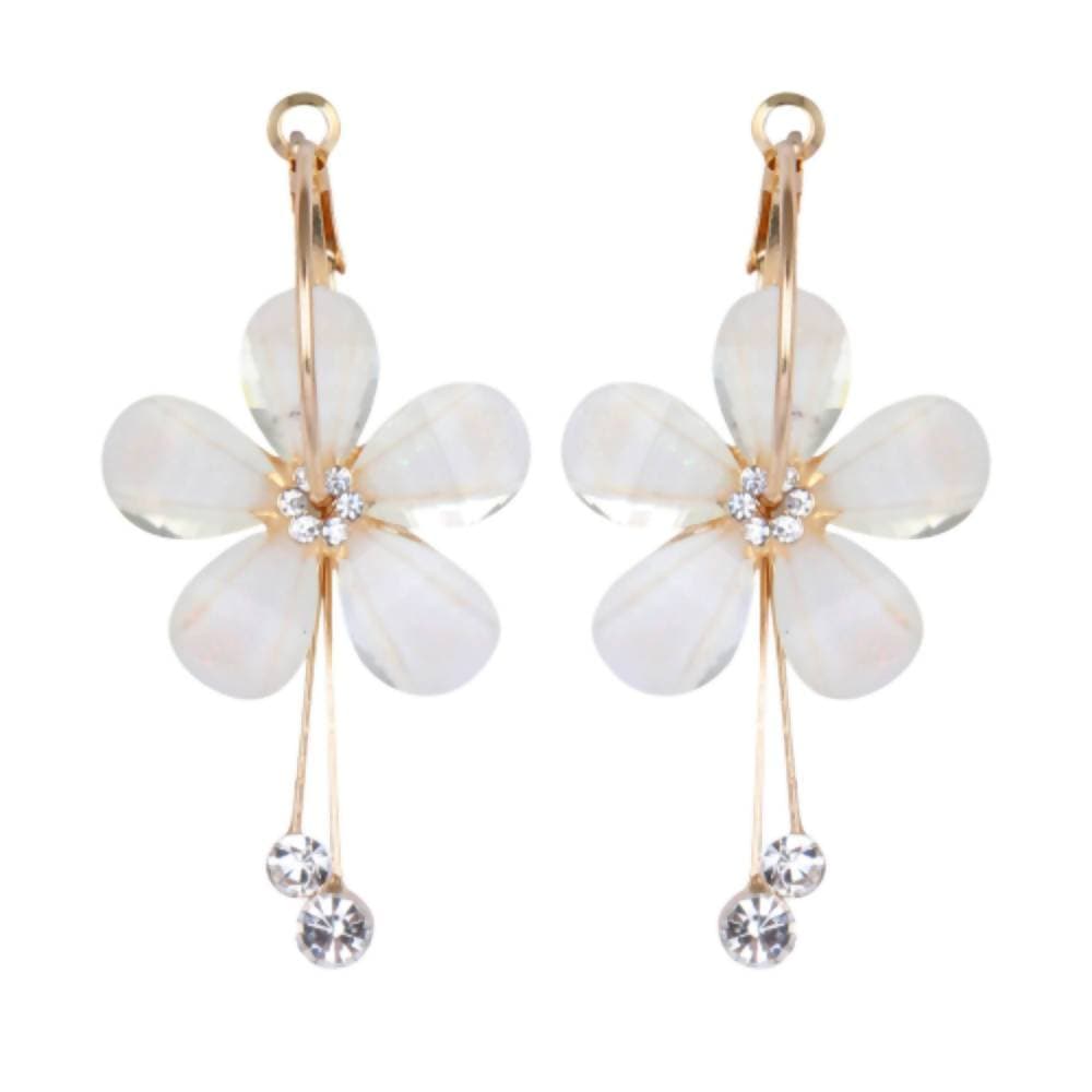 Trendoo Jewelry Gold Plated Stylish Fancy Party Wear Beige Drops