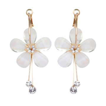 Trendoo Jewelry Gold Plated Stylish Fancy Party Wear Beige Drops